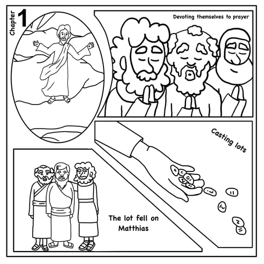 Jesus ascends to heaven free bible class. Acts chapter 1. Free worksheet and coloring sheet. singgodsword.weebly.com