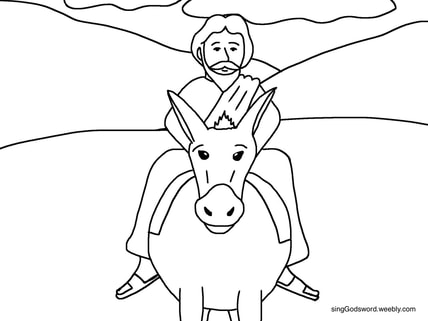 Free kids bible class material! Jesus entering Jerusalem. Free new songs, coloring sheets, crafts, and teacher worksheets. singGodsword.weebly.com