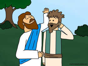 Teach children about Jesus healing the deaf man with a new song. Also, enjoy a free coloring sheet, maze worksheet, and teacher worksheet.