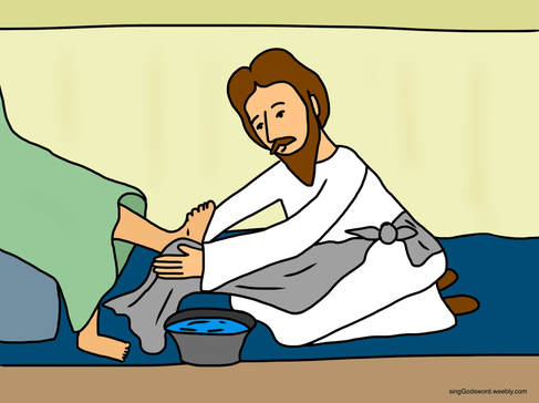 Free children's bible class material over the passover and Jesus washing the apostles feet. Free song, coloring sheet, bookmark, and teacher worksheet. singGodsword.weebly.com